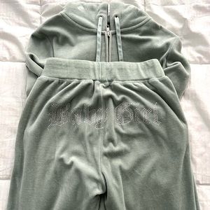 FASHION NOVA SAGE VELOUR TRACKSUIT